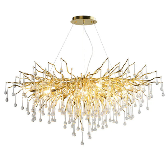 European Crystal Chandelier Luxury Villa Project Branch Lamp Pendant