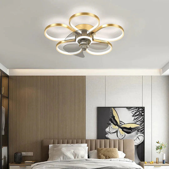 Luxury Ceiling Fan Lamp Bedroom Ultra - Thin Quiet Restaurant With Electric