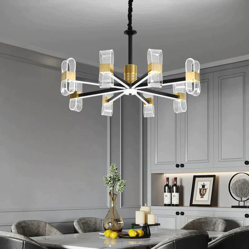 Nordic Chandeliers Use Light In The Bedroom 8 Heads - Dia75Cm / Trichromatic Light Pendant