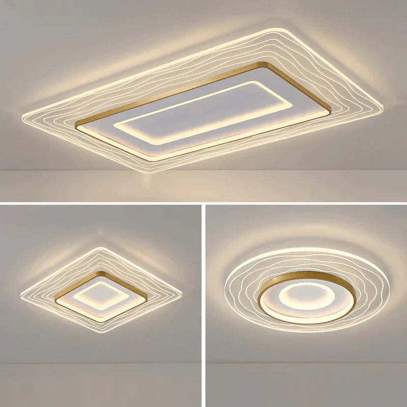 Led Modern Simple Circular Square Bedroom Dining Room Ceiling Lamp