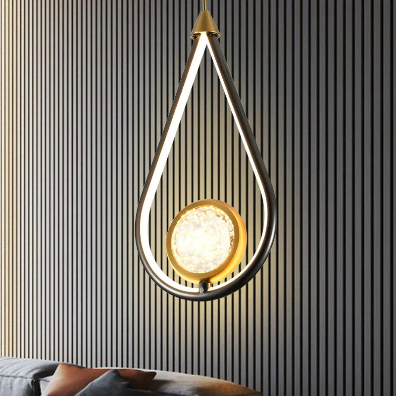 New Nordic Modern Simple Single Led Chandelier Bedside Lamp Long Dining Room Pendant