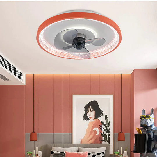 Fan Ceiling Lamp Light In The Bedroom Living Room Restaurant Invisible Indoor Simple Ultra - Thin