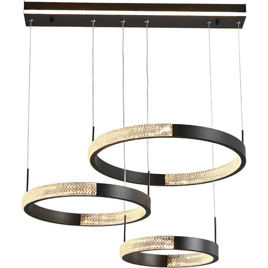 Simple Chandelier Living Room Lamp Black Creative Led Restaurant Nordic Personality Bar Bedroom