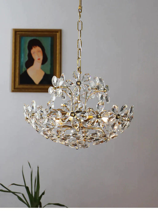 Crystal Chandelier Garden American Retro Style Lamps Pendant