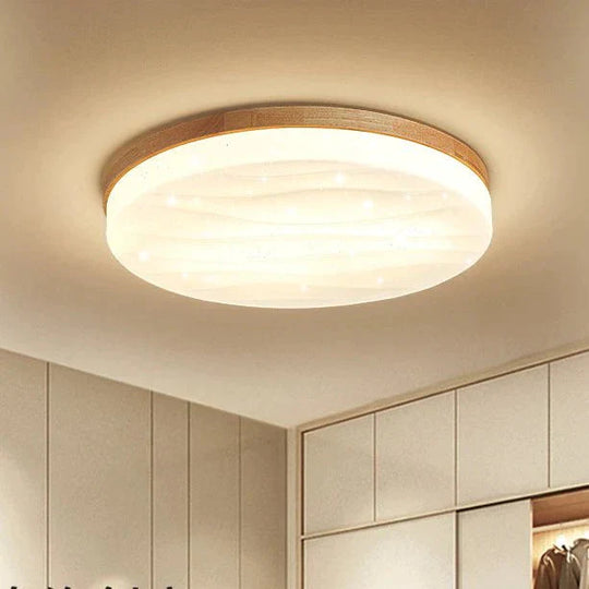 Nordic Living Room Lamp Modern Minimalist Ceiling Solid Wood Bedroom Star Lamps