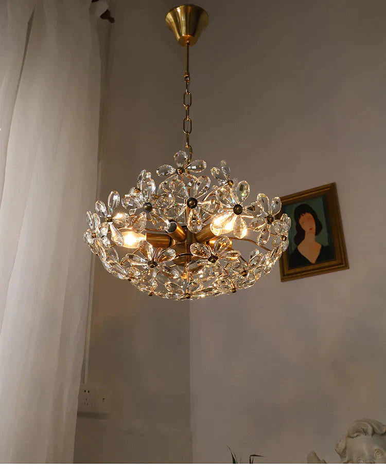 Crystal Chandelier Garden American Retro Style Lamps Pendant