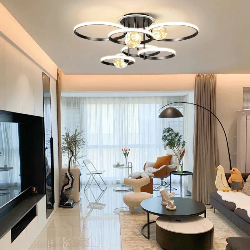 Simple Modern Atmosphere Ceiling Chandelier Living Room Lamp Bedroom Starry Lighting Pendant