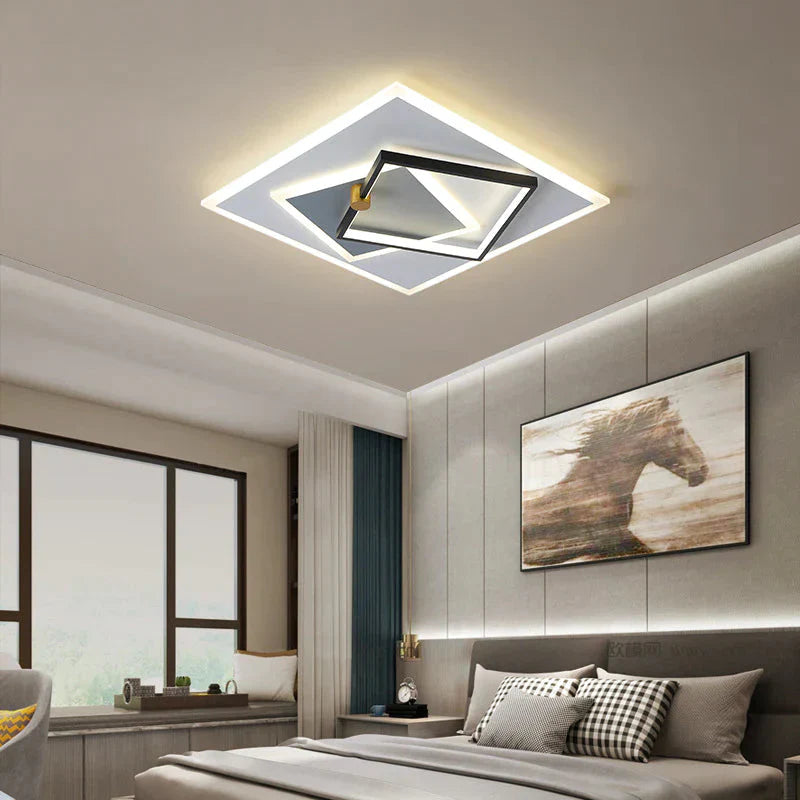 Nordic Living Room Lamp Led Ceiling Square Household Bedroom Dining Simple Modern Atmosphere