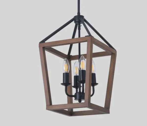 American Retro Four - Headed Iron Chandelier Pendant