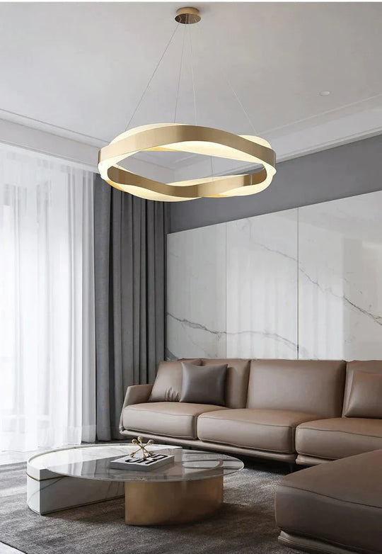 Minimalist Postmodern Living Room Chandelier Atmosphere Simple Model Dining Bedroom Stainless Steel