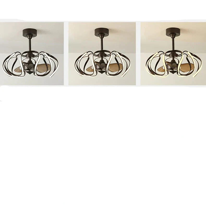 Simple Invisible Ceiling Fan Lamp Bedroom Dining Room With Electric Chandelier Integrated Pendant