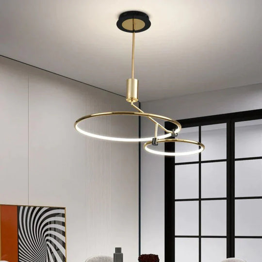 New Minimalist Chandelier Light Luxury Lamps Dining Room Lights Modern Led In The Bedroom Round