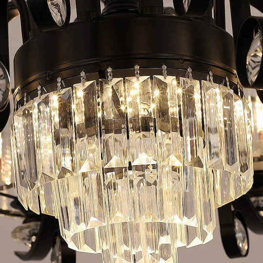 Living Room Crystal Chandelier Modern Simple Light Luxury Restaurant Atmospheric Lamp Pendant