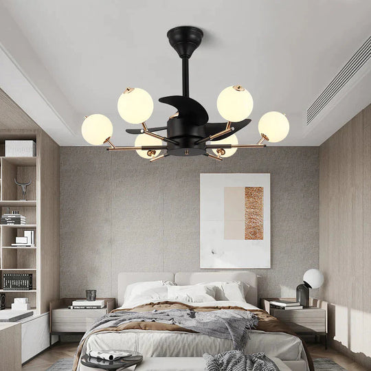 Simple And Luxurious Modern Fan Lamp Living Room Dining Study Chandelier Pendant