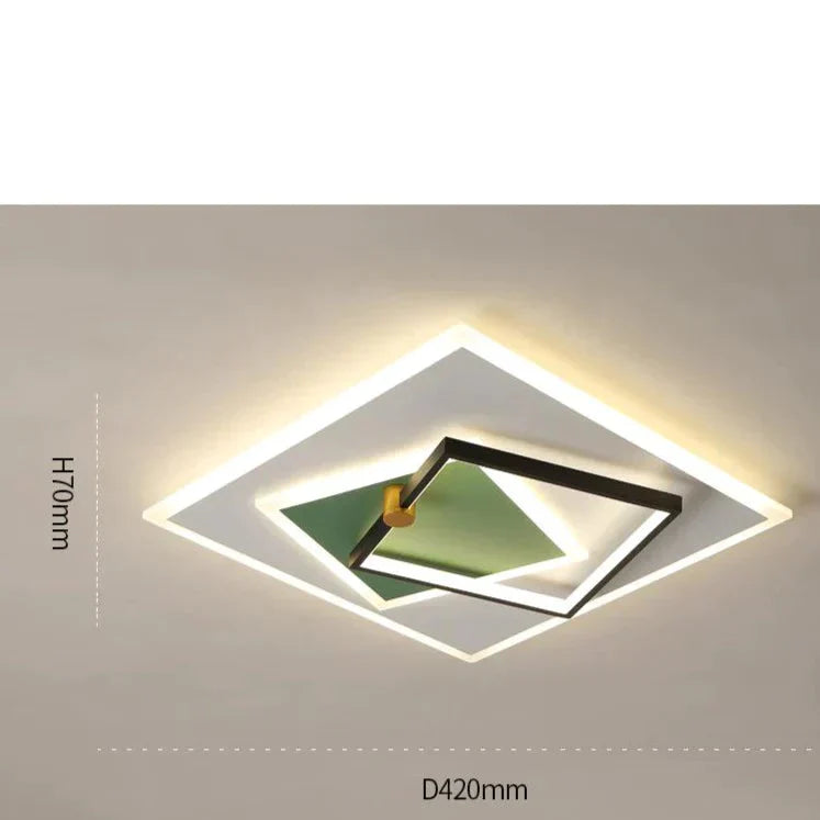 Nordic Living Room Lamp Led Ceiling Square Household Bedroom Dining Simple Modern Atmosphere