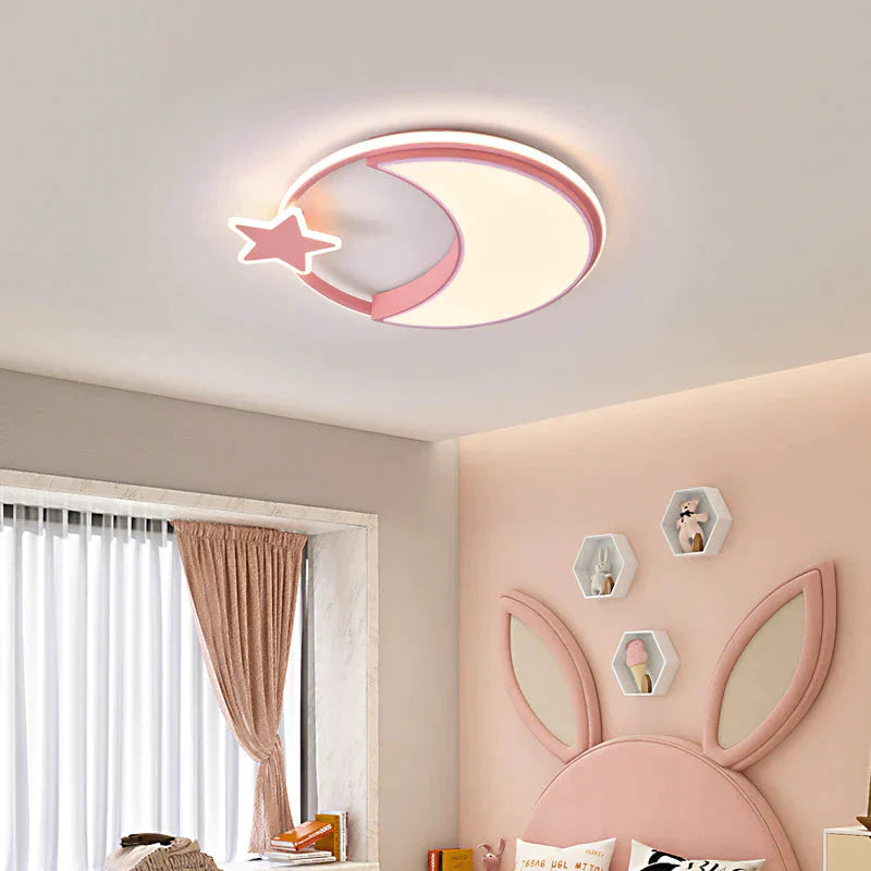 Children’s Room Lamp Bedroom Simple Modern Ceiling Nordic Cartoon Creative Star Moon