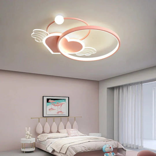 Ceiling Lamp Bedroom Modern Warm Romantic Nordic Creative Personality Love Girl Room