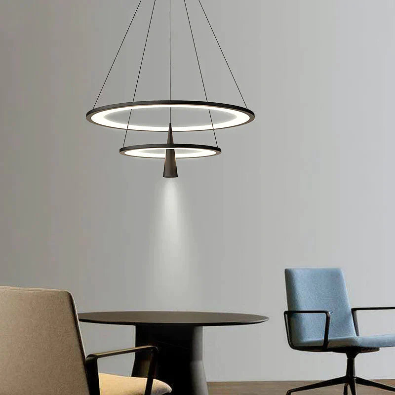 Simple Restaurant Chandelier Round Dining Table Room Lamp Modern Bedroom Study Led Living Bar