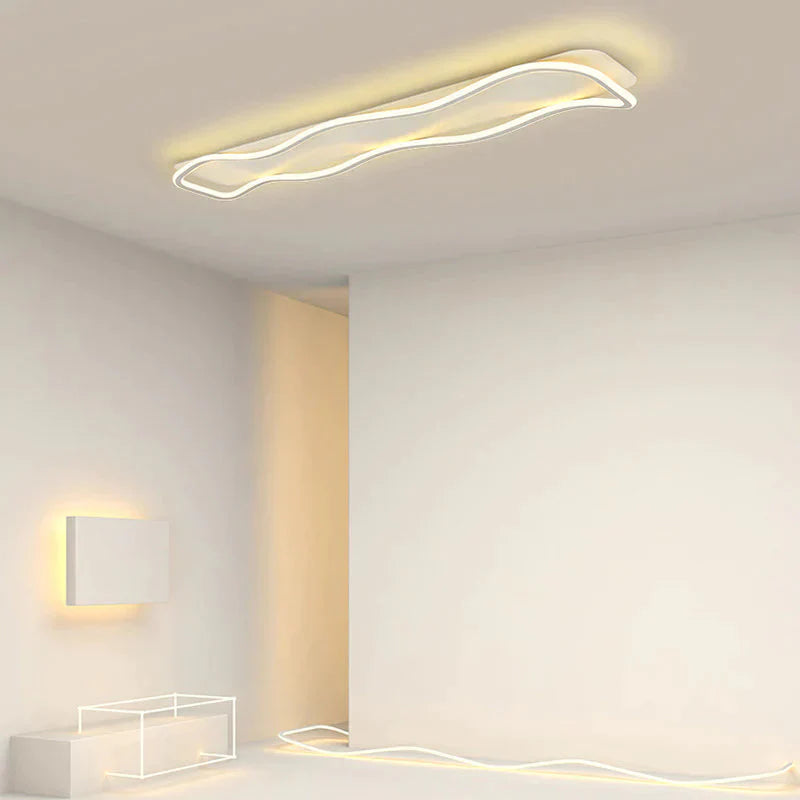 Corridor Lights Long Cloakroom Modern Simple Balcony Entrance Hall Wave Ceiling White / L 60Cm Warm