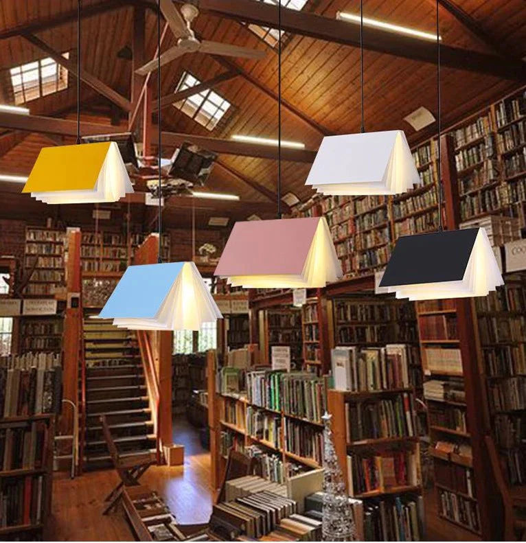 Macaroon Creative Personality Art Study Restaurant Chandelier Book Bookstore Library Bar Lamp