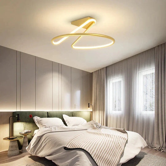Light In The Bedroom Modern Minimalist Ceiling Lamp Creative Luxury White Light / Golden