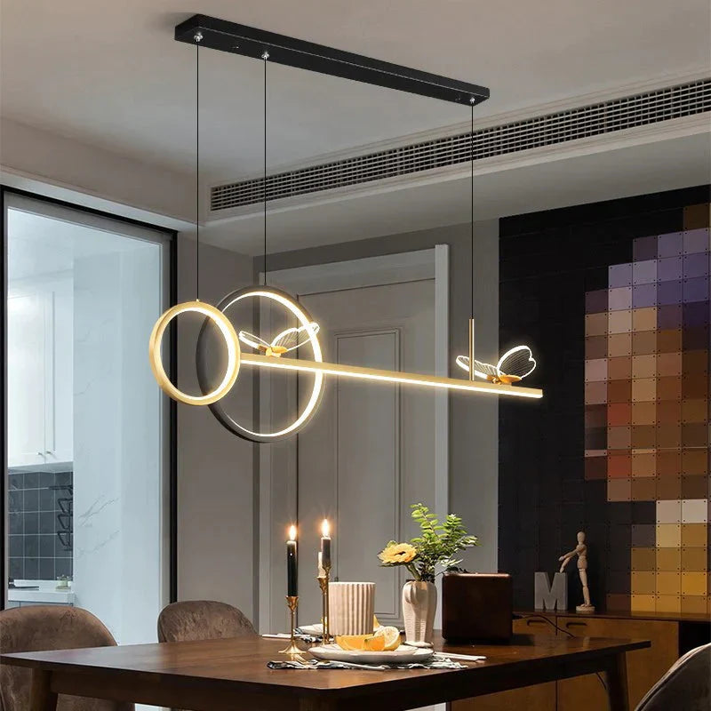 Butterfly Chandelier Simple Modern Dining Room Lamp Luxury Designer Long Table Nordic Bar Pendant