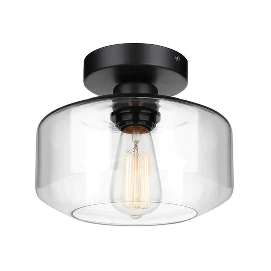 Simple Modern American Glass Ceiling Lamp Transparent