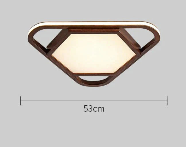 Walnut Bedroom Lamp Simple Creative Led Room Personality Ceiling 53Cm / Neutral Light