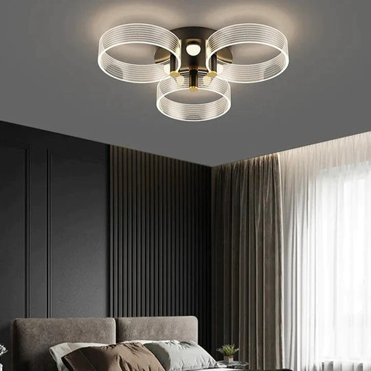 New Modern Simple Bedroom Lamp Ceiling 3 / Warm Light