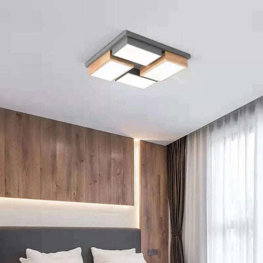 Led Ceiling Lamp Living Room Simple Modern Nordic Gray50*50Cm / Neutral Light
