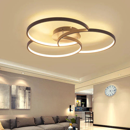 Nordic 3 - Ring Led Ceiling Lamp - A Simple Yet Luxurious Addition To Your Living Room Or Bedroom
