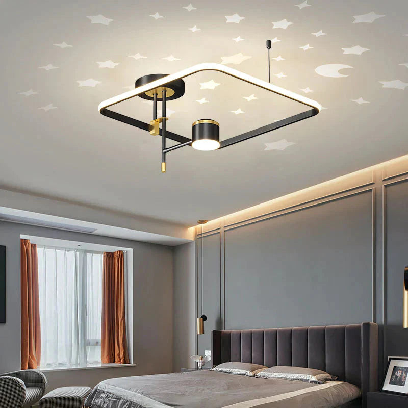 Individually Starry Sky Ceiling Bedroom Chandelier Ins Wind Art Book Room Decorative Lamps