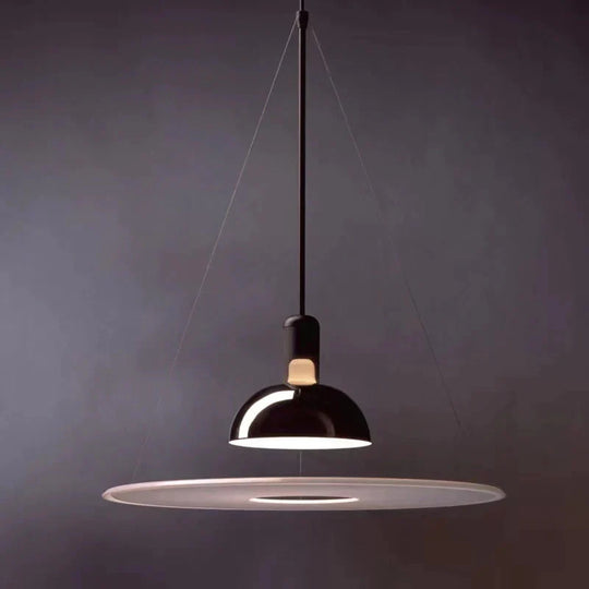 Nordic Designer Light Luxury Creativity Simple Model Room Restaurant Study Ufo Chandelier Black /