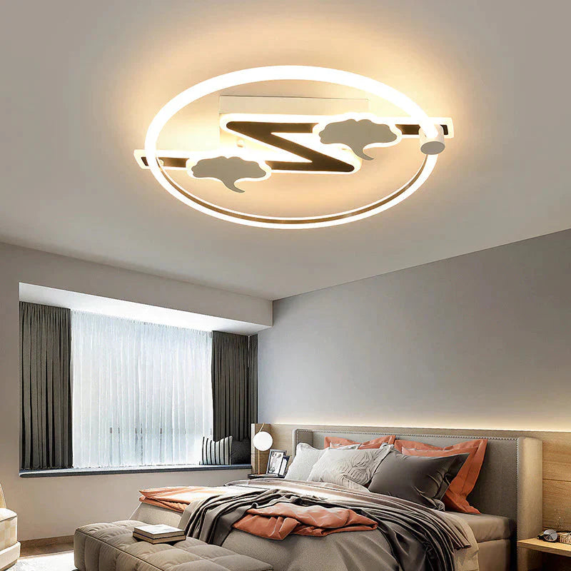 Modern Simple Round Light In The Bedroom Creative Acrylic Study Lamp Super Bright Led Living Room