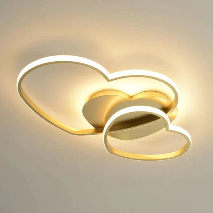 Modern Warm And Romantic Bedroom Nordic Creative Love - Shaped Ceiling Lamp For Children’s Room