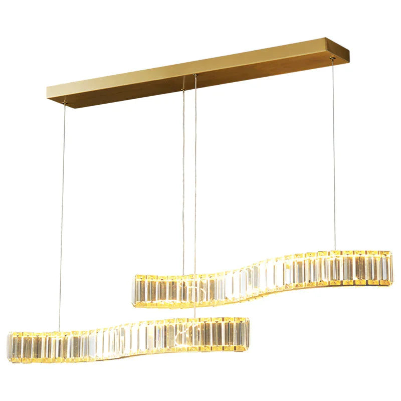 Dining Lamp Chandelier Crystal Luxury Lamps Modern Minimalist Room Table Bar Nordic Strip Ideas