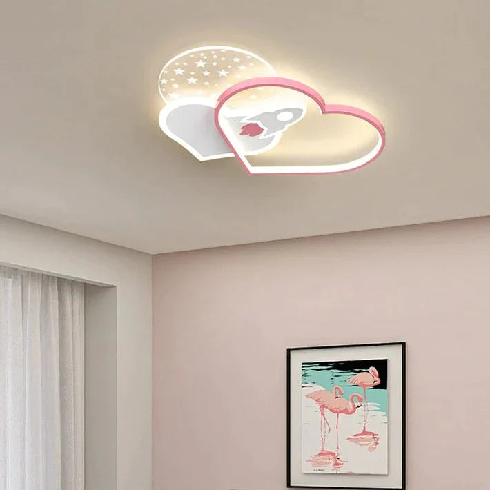 Ceiling Lamp Bedroom Modern Warm Romantic Nordic Creative Personality Love Girl Room