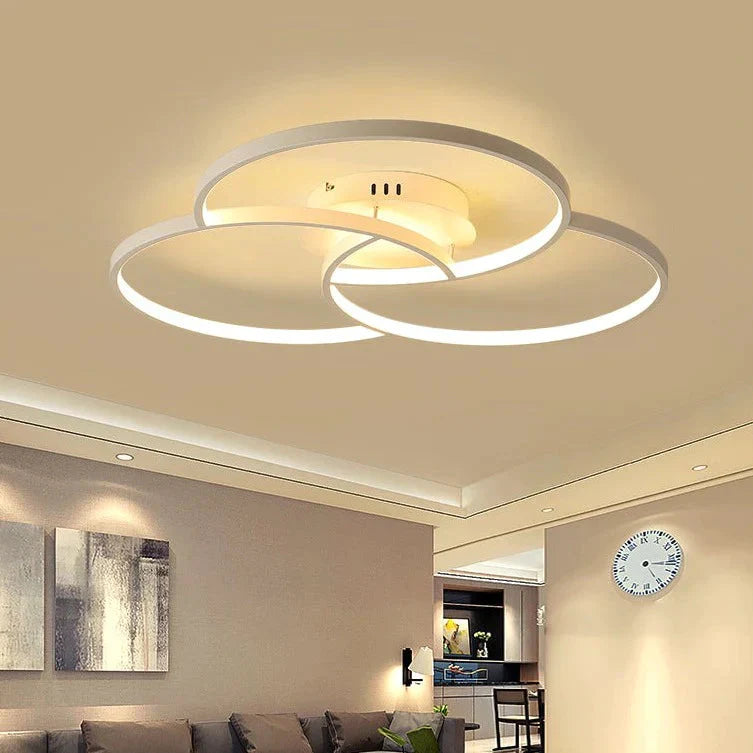 Nordic 3 - Ring Led Ceiling Lamp - A Simple Yet Luxurious Addition To Your Living Room Or Bedroom