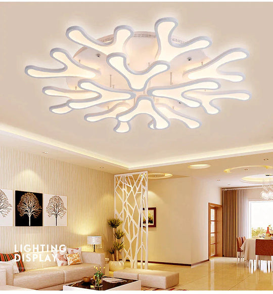 Living Room Led Creative Antlers Fashion Atmosphere Bedroom Dining Ceiling Lamp Post - Modern