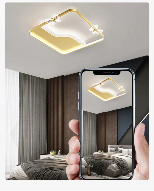 Living Room Lamp Led Nordic Warm Romantic Modern Simple Personality Creative Ceiling Bedroom