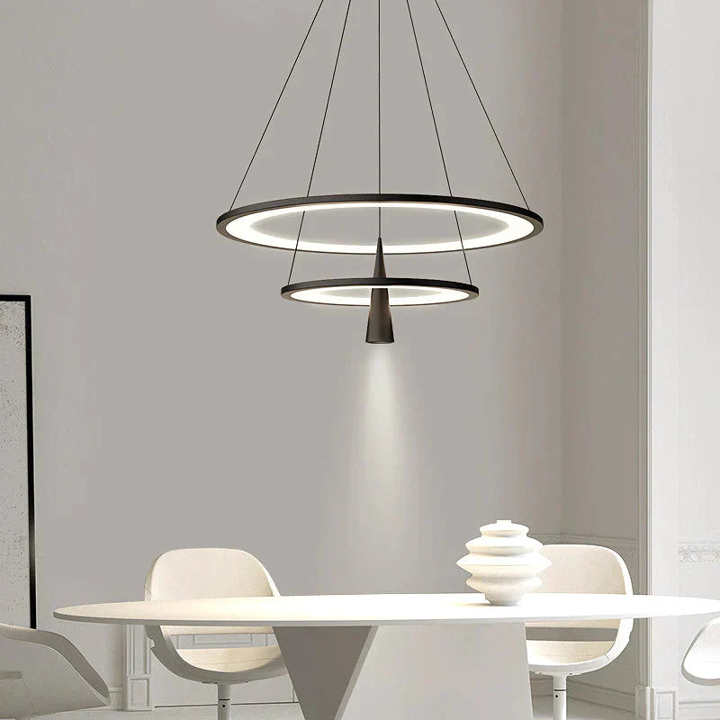 Simple Restaurant Chandelier Round Dining Table Room Lamp Modern Bedroom Study Led Living Bar