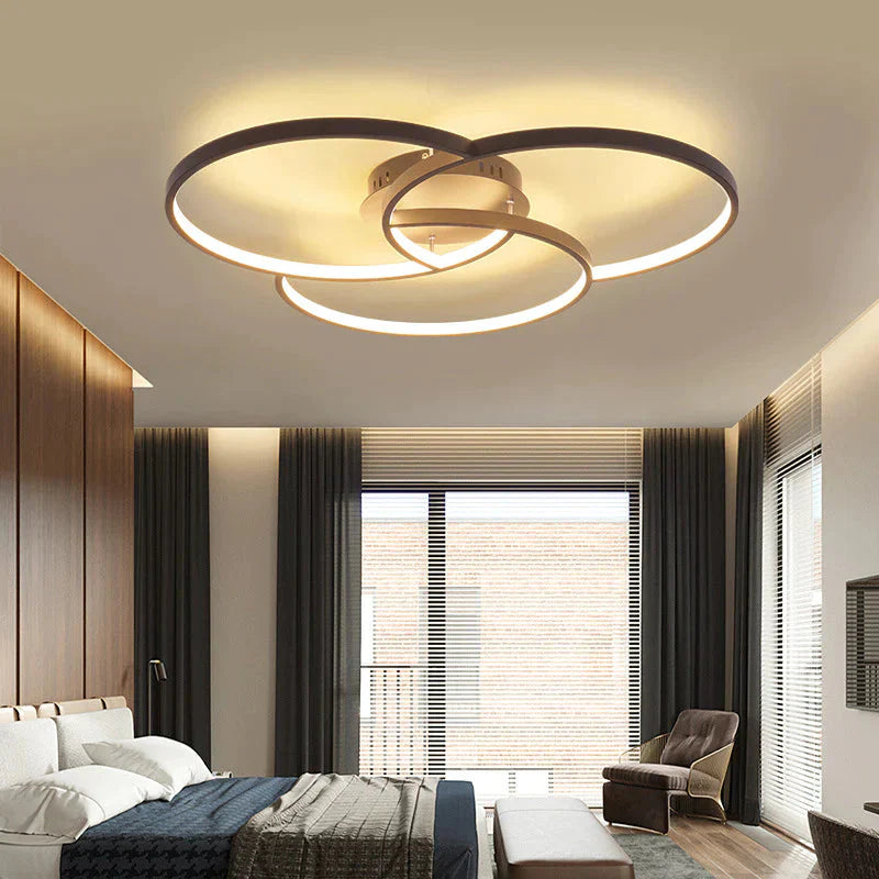 Nordic 3 - Ring Led Ceiling Lamp - A Simple Yet Luxurious Addition To Your Living Room Or Bedroom