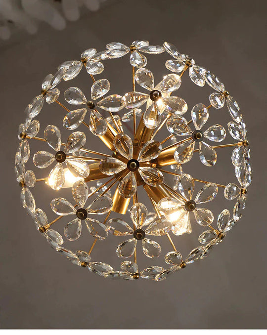 Crystal Chandelier Garden American Retro Style Lamps Pendant