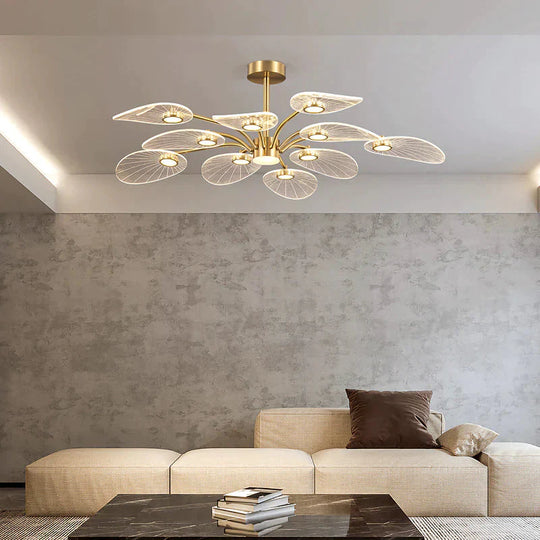 Light Luxury Living Room All Copper Chandelier Post - Modern Creative Study Lamp Pendant