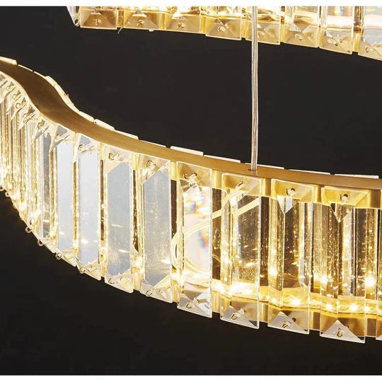 Dining Lamp Chandelier Crystal Luxury Lamps Modern Minimalist Room Table Bar Nordic Strip Ideas