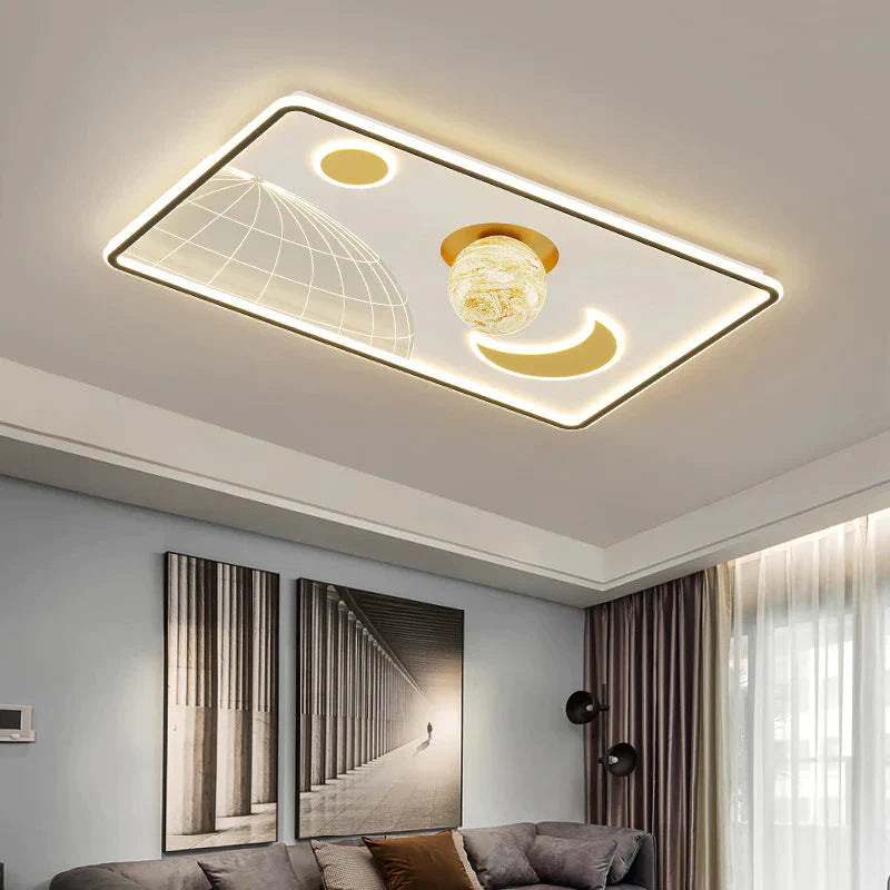 Led Ceiling Lamp Glass Living Room Dining Bedroom Modern Simple