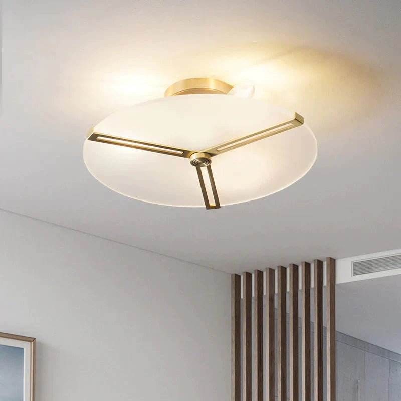 Nordic Modern Light Luxury Study Living Room Copper Ceiling Lamp