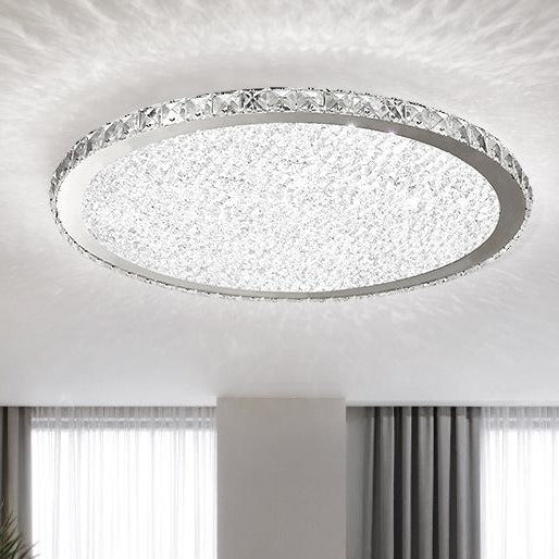 Bedroom Lamp Round Simple Modern Living Room New Light Luxury Romantic Household Led Crystal
