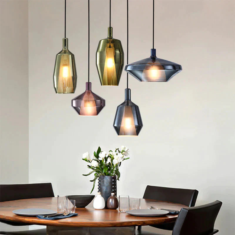 Creative Stained Glass Chandelier Nordic Single - Headed Pendant