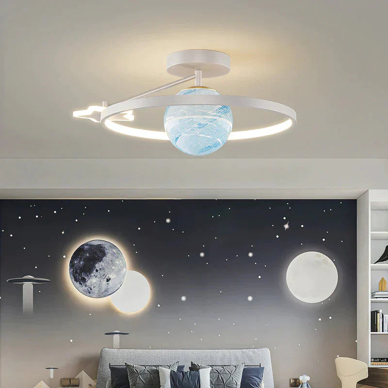 Light In The Bedroom Simple Modern Household Room Lamp Luxury Planet Ceiling